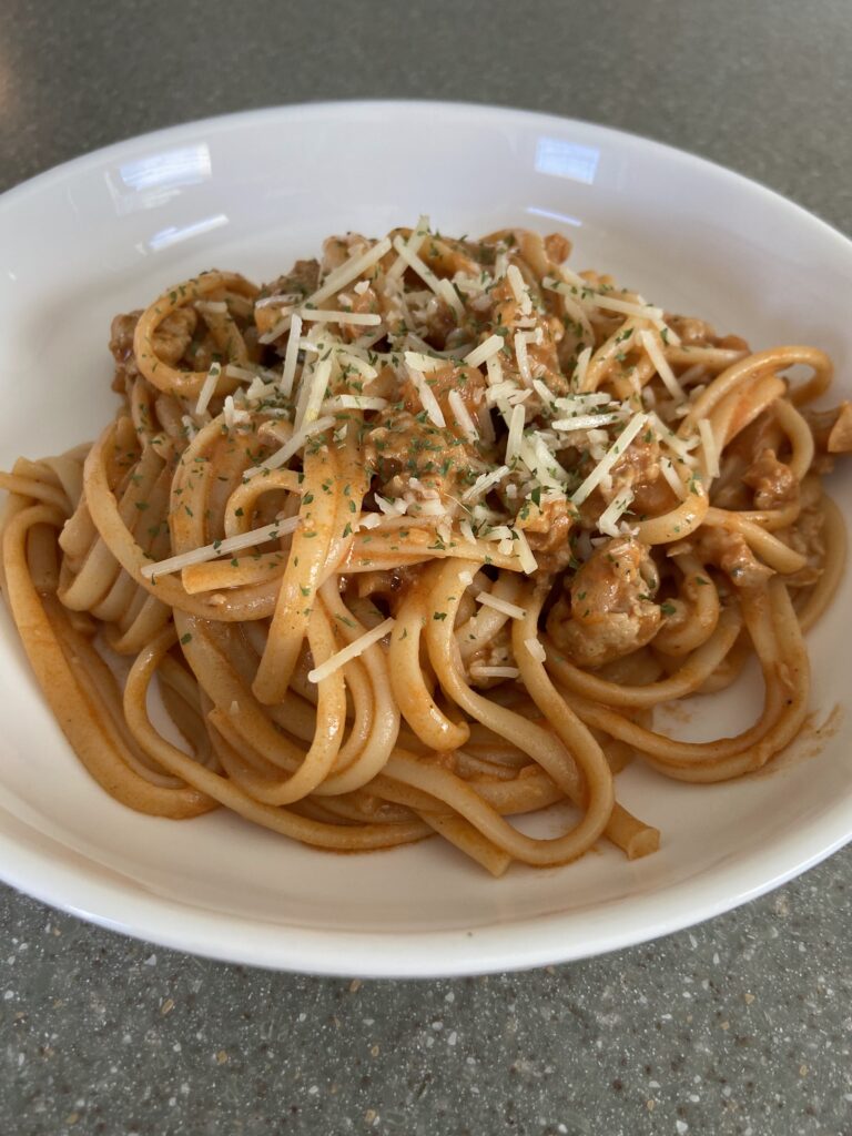 creamy chicken sausage pasta