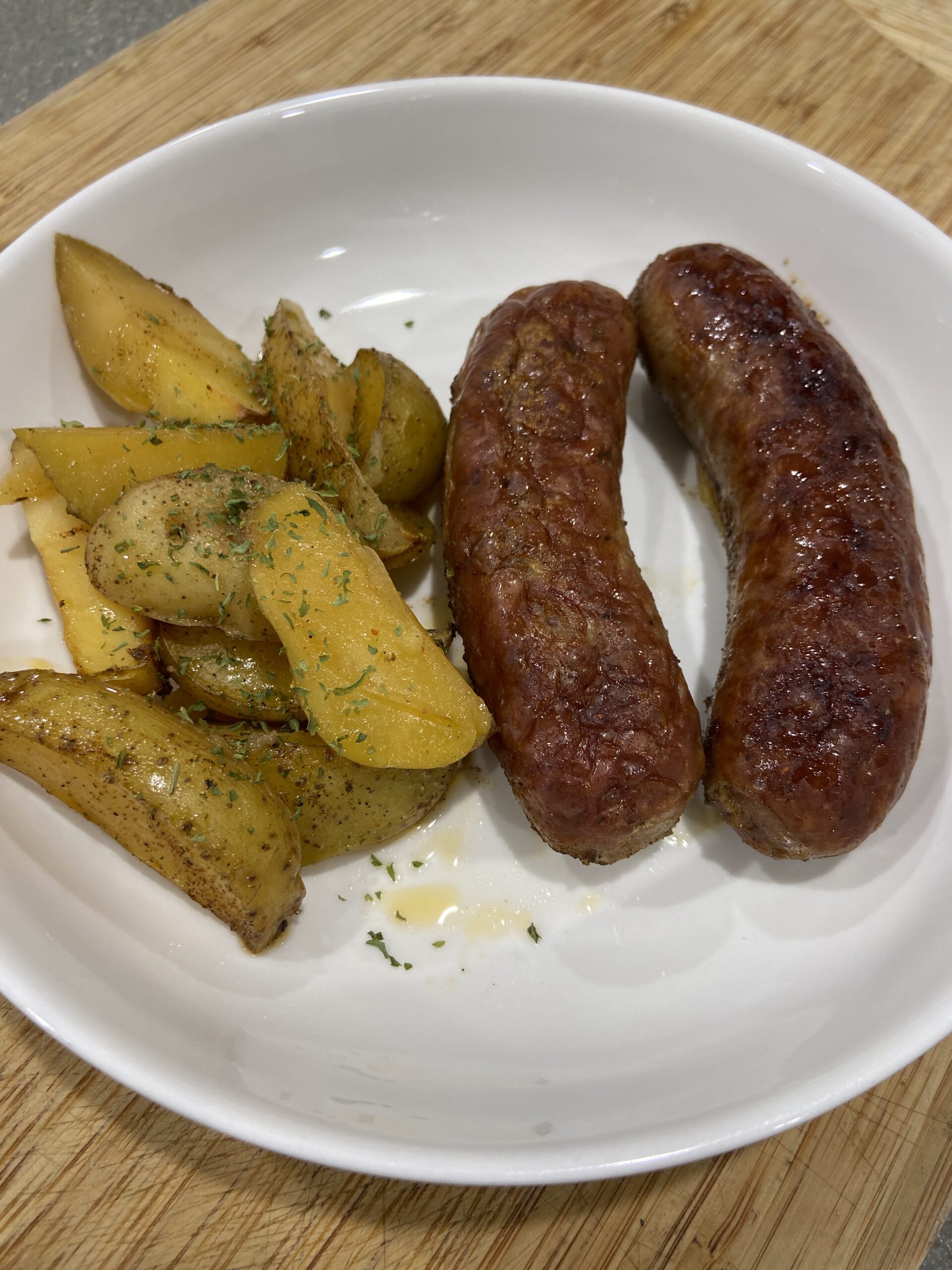 sausage and potatoes