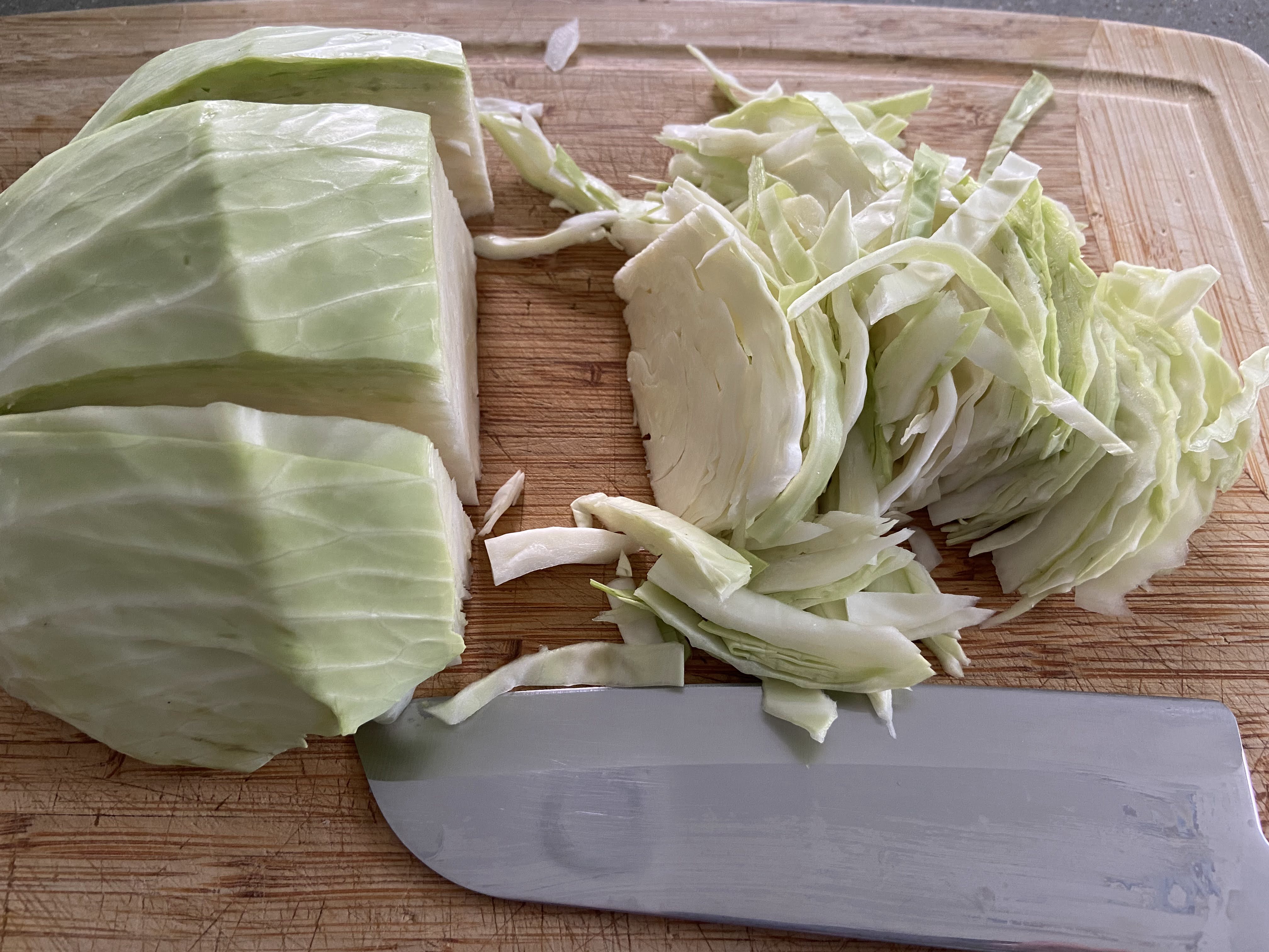 sliced cabbage