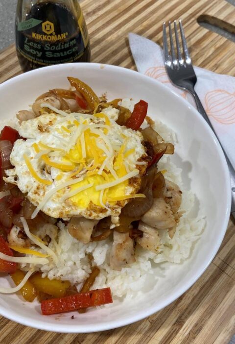 rice bowl chicken rice bowl Asian rice bowl with chicken