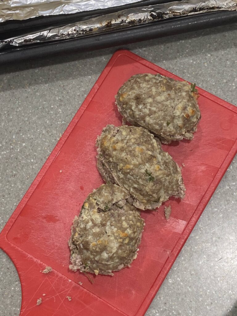 Meatballs
Mini meatloaves
leftover mini-individual meatloaves