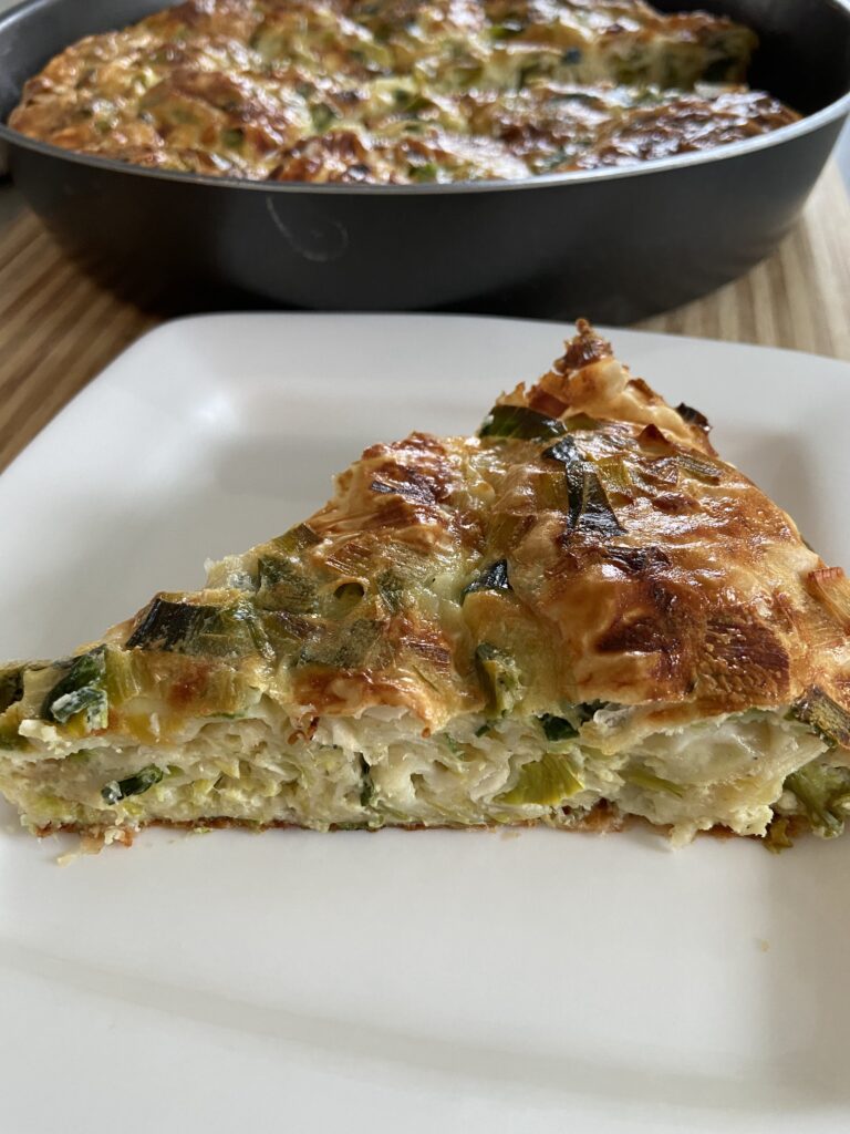 Leeks and feta cheese pie
prasopita