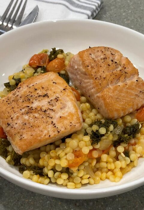 seared salmon with couscous seared salmon healthy salmon