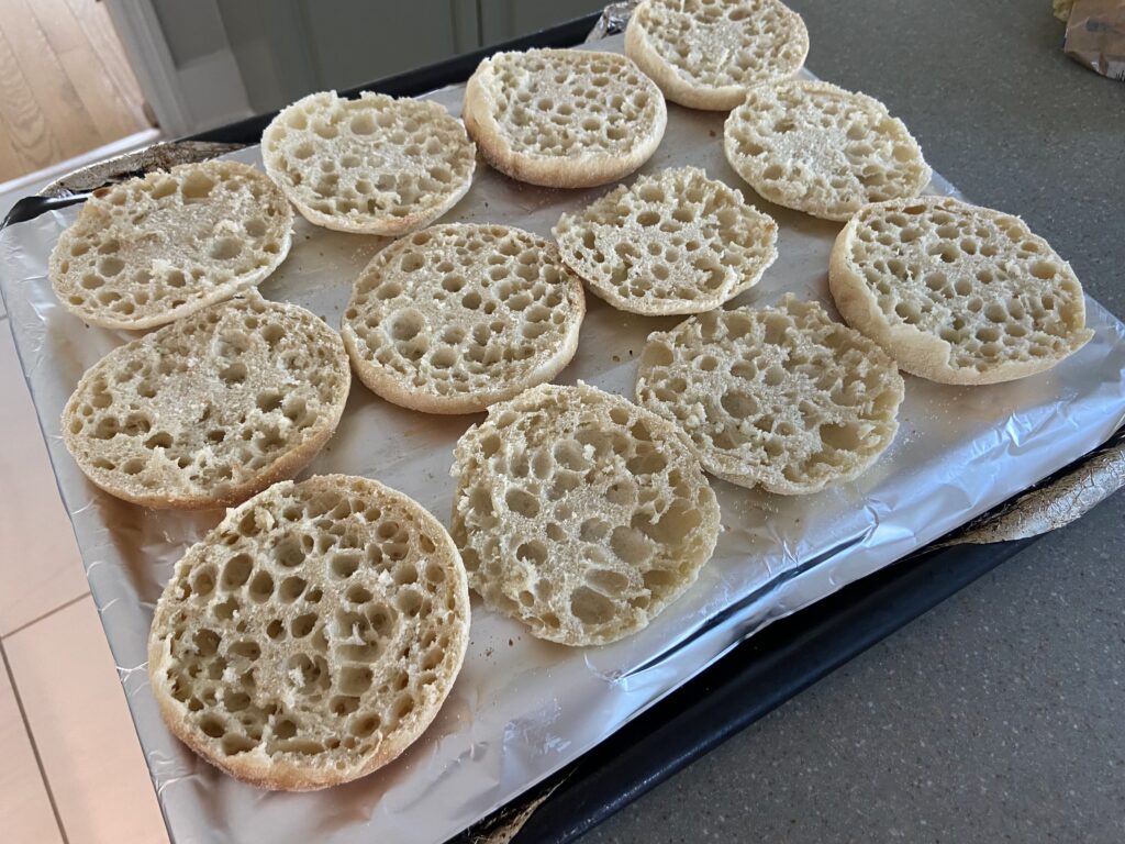 toasted English muffins