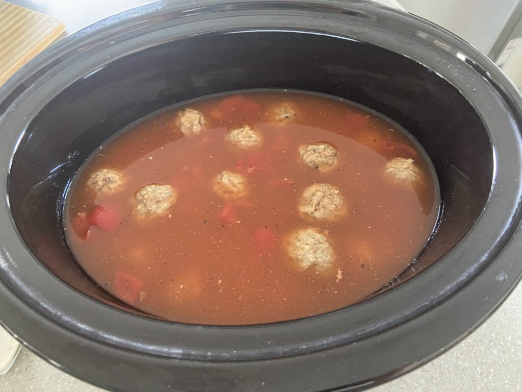 frozen meatballs in slow cooker crock pot