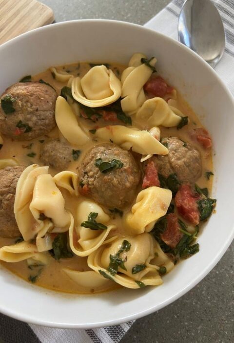 slow cooker recipes crockpot recipe tortellini meatballs soup