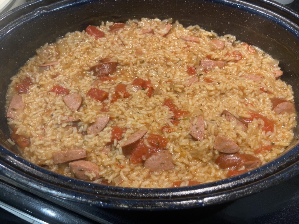 rice and kielbasa bake
sausage and rice